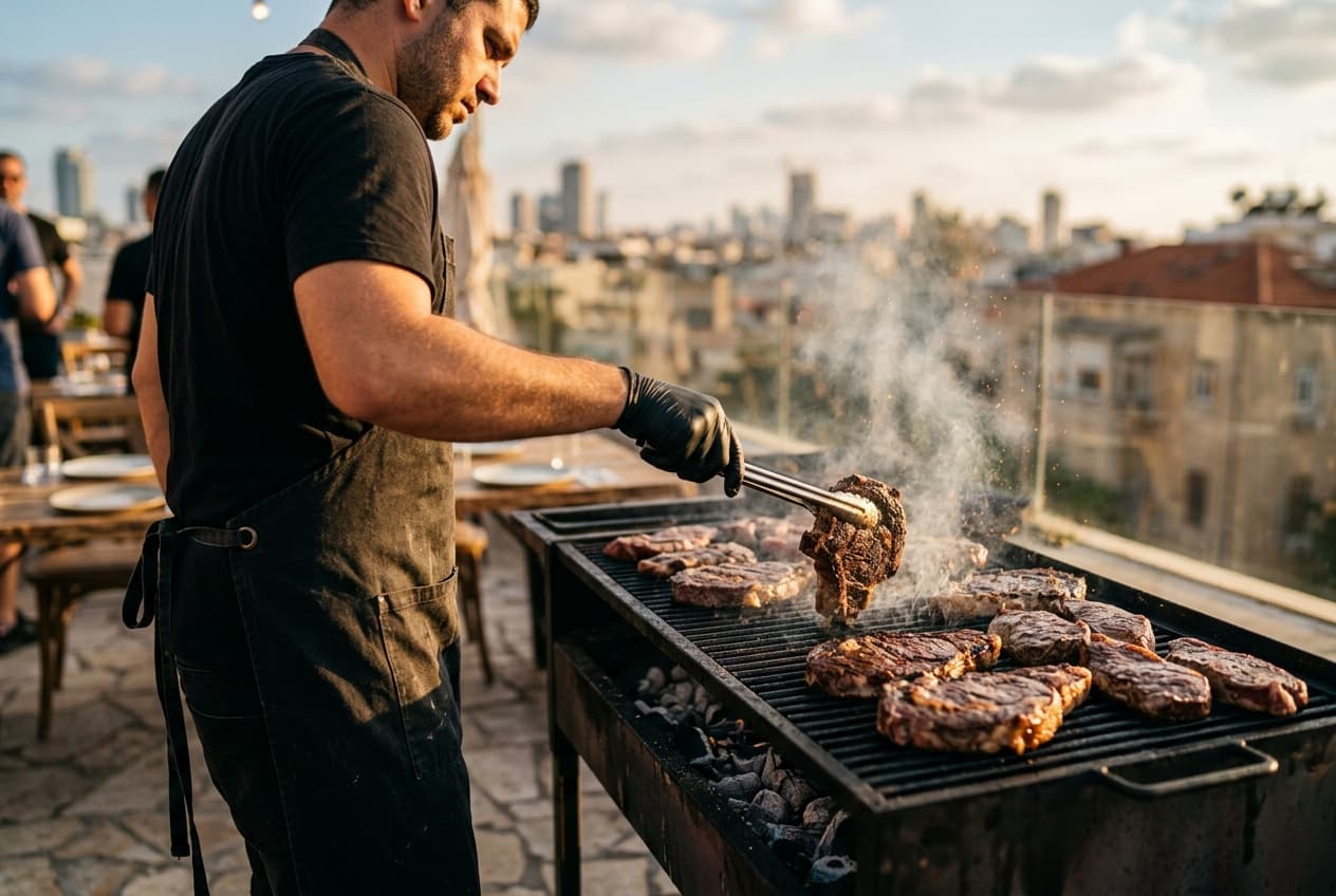 קייטרינג מנגל פרימיום בתל אביב: למה לצפות מגריל על־המקום