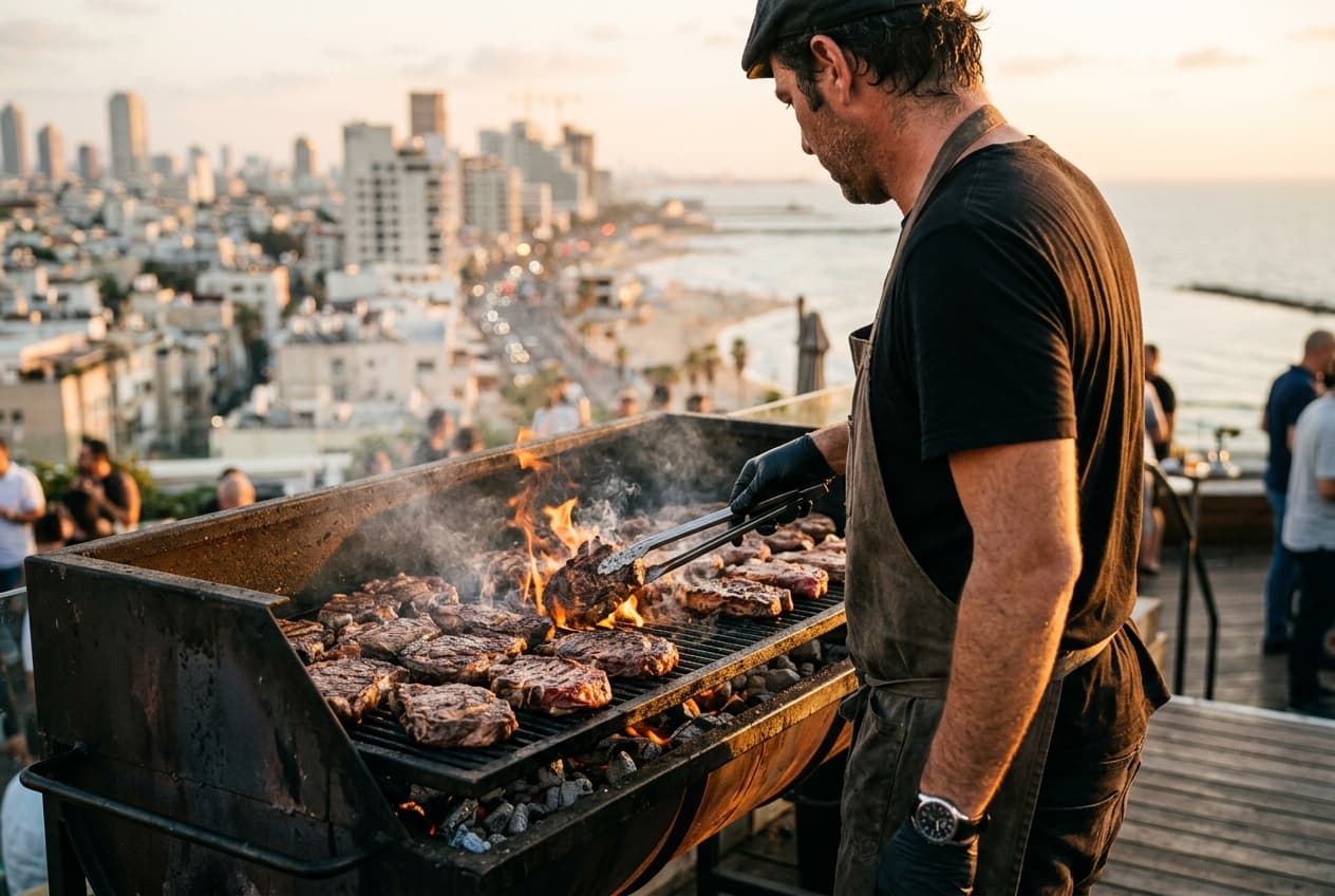 כמה בשר לאדם באירוע על האש: 600 גרם קנייה, 480 גרם בצלחת